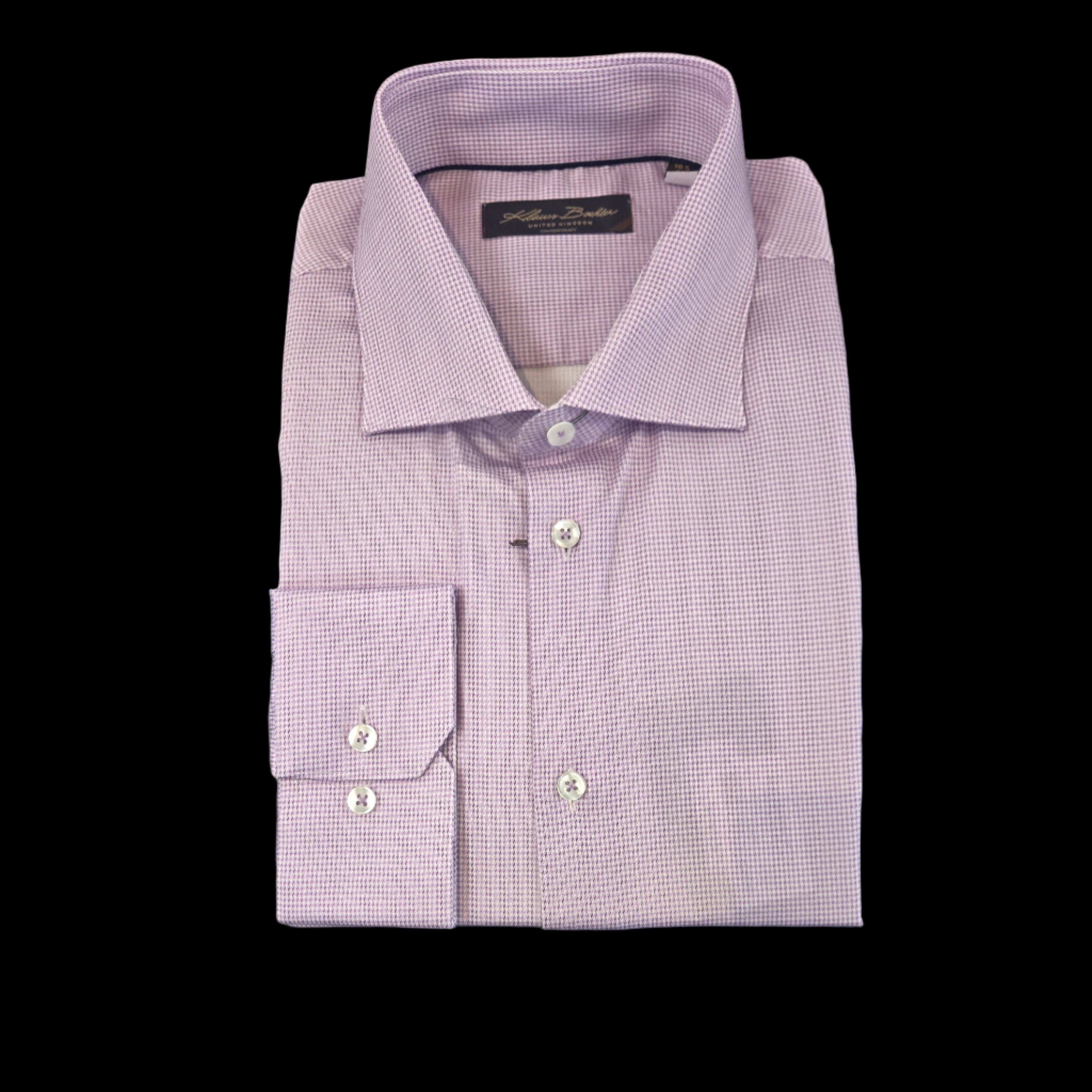 klauss boehler dress shirts Klauss Boehler DRY N FLY Cotton Poly Blend Solid Med Blue Shirt Pocket 16 R NWOT