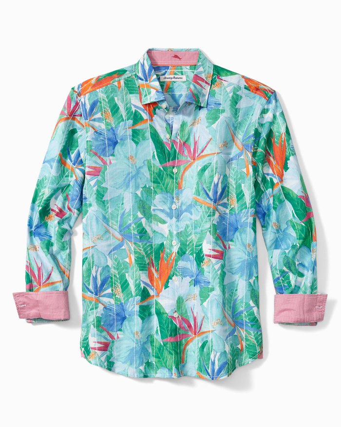 Tommy Bahama IslandZone Bahama Coast Jungle Royale Camp Shirt - Cobalt Sea