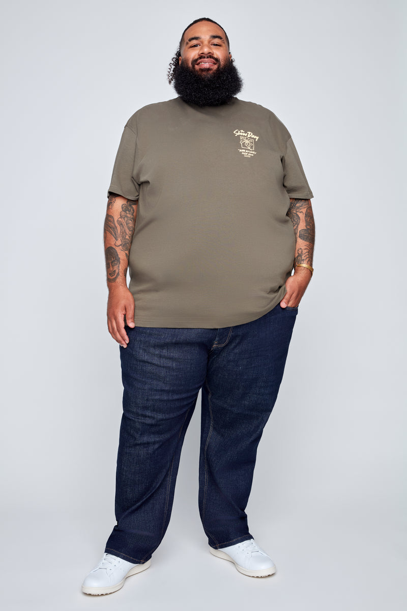 Thickems Crew Neck Graphic T-Shirt