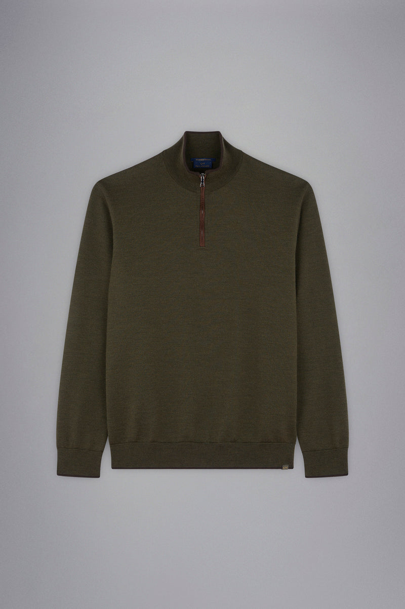 Paul & Shark Wool Sweater with Alcantara® details