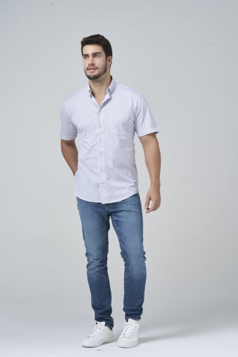 Leo Chevalier stretch knit Short sleeved Sport Shirt