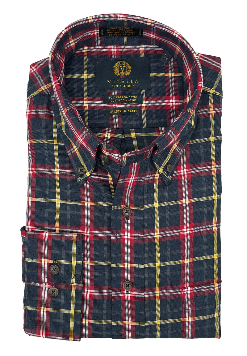 Viyella Long Sleeve Flannel Sport Shirt