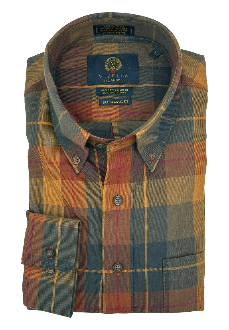 Viyella Long Sleeve Flannel Sport Shirt