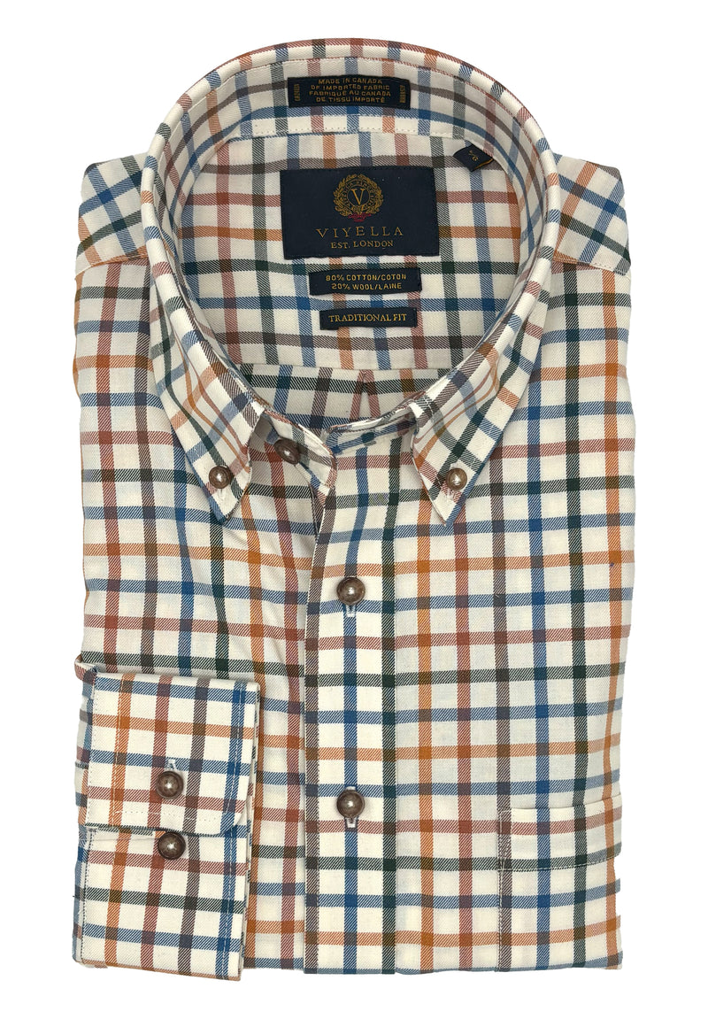 Viyella Long Sleeve Flannel Sport Shirt