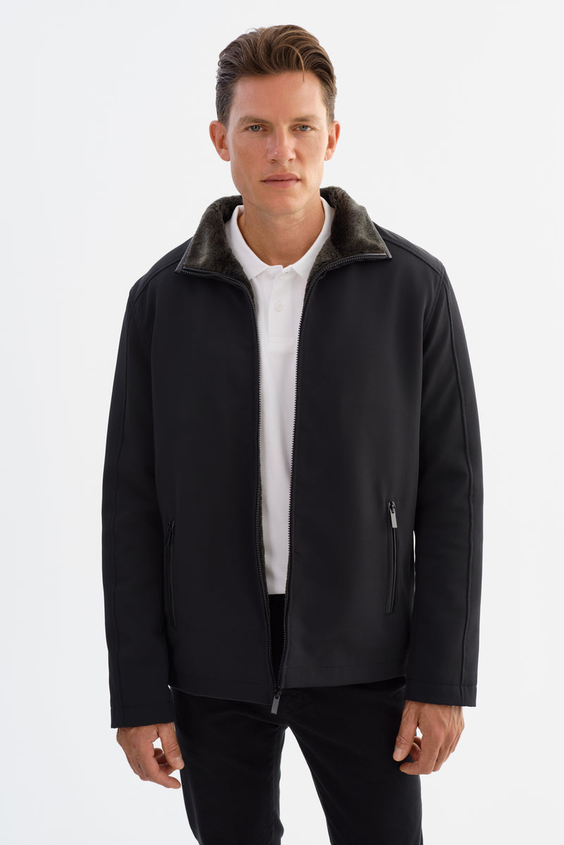 Veste en cuir véritable Regency « Westport Black »