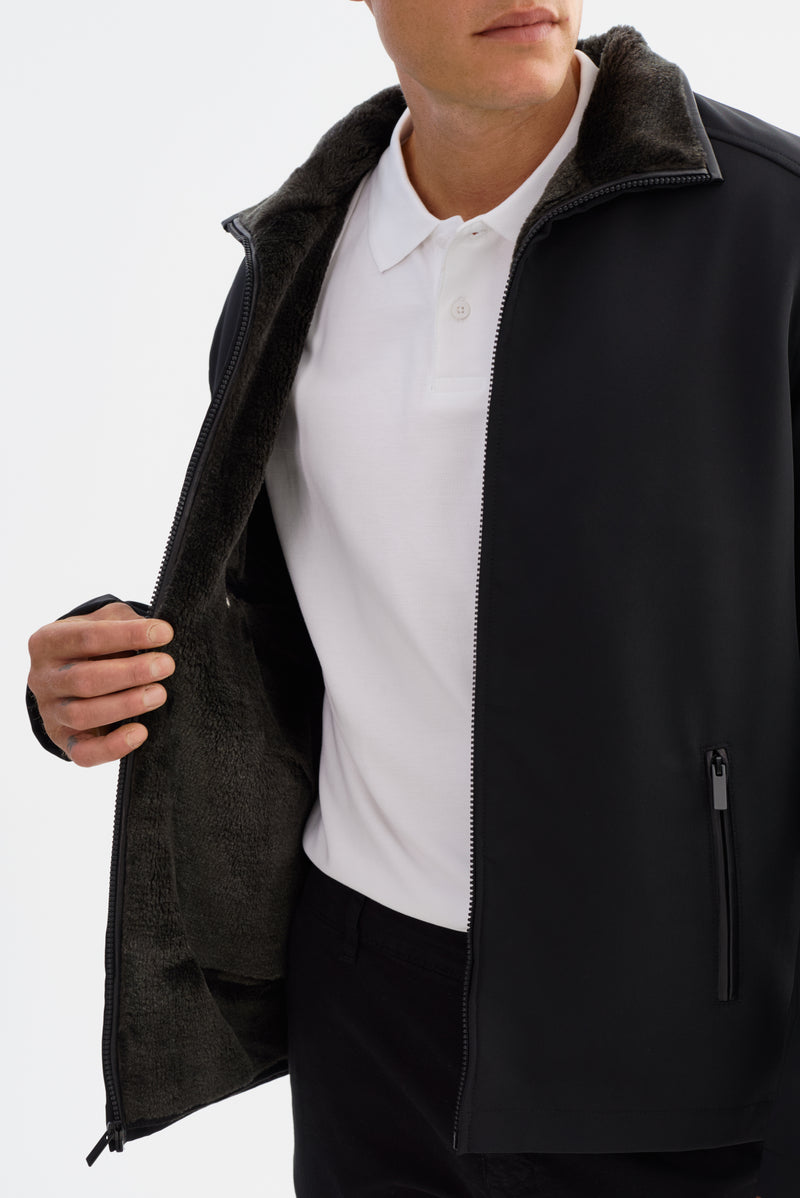 Veste en cuir véritable Regency « Westport Black »