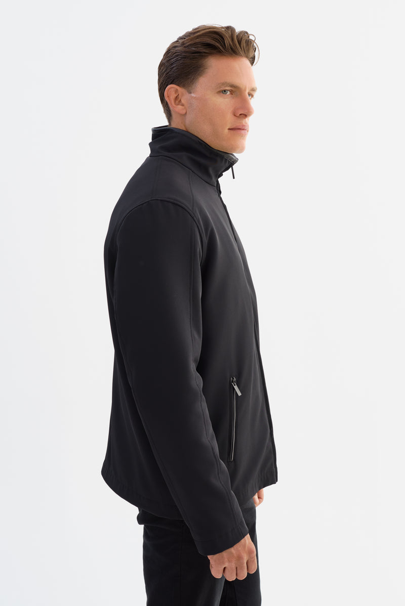 Veste en cuir véritable Regency « Westport Black »