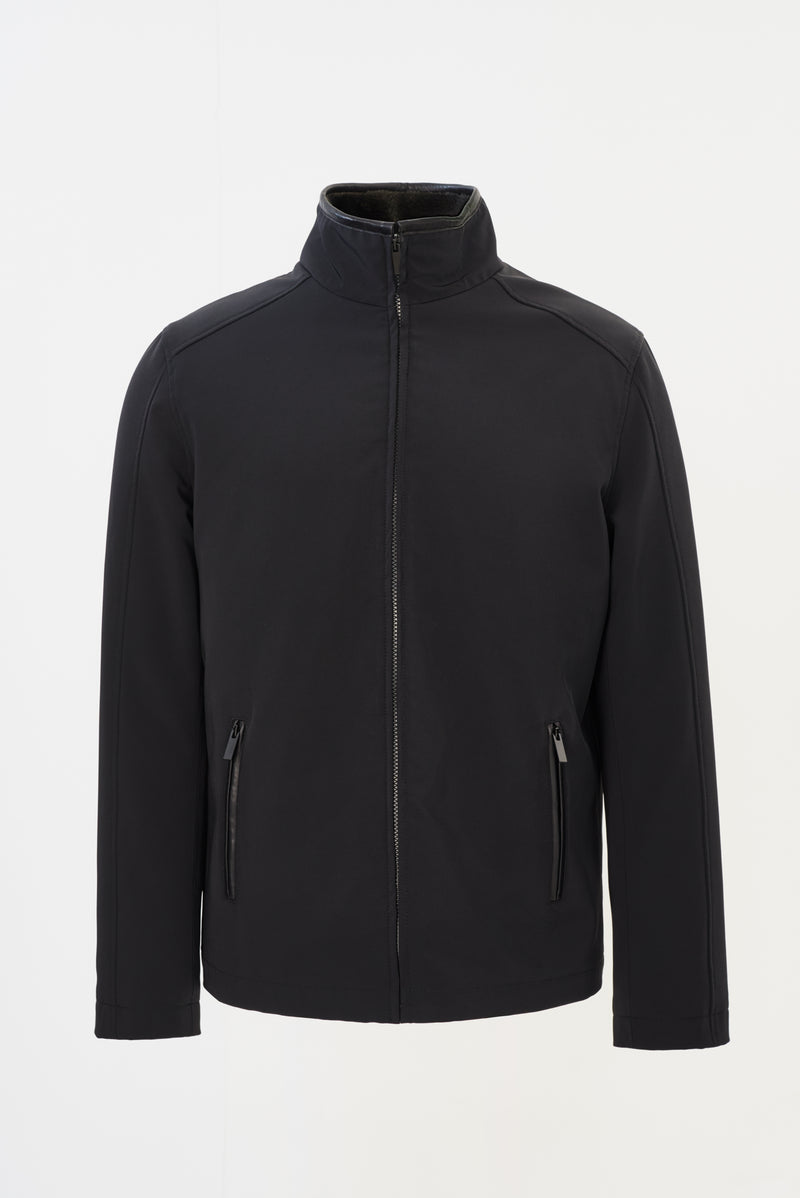 Veste en cuir véritable Regency « Westport Black »