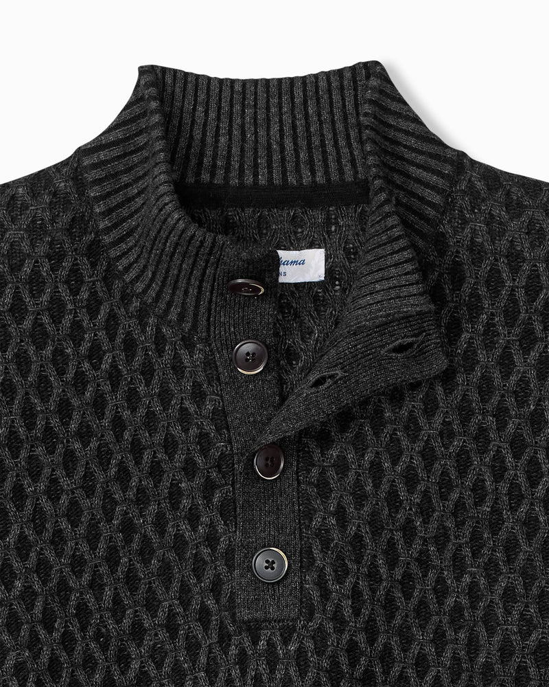 Tommy Bahama Cross Cable Button-Neck Sweater