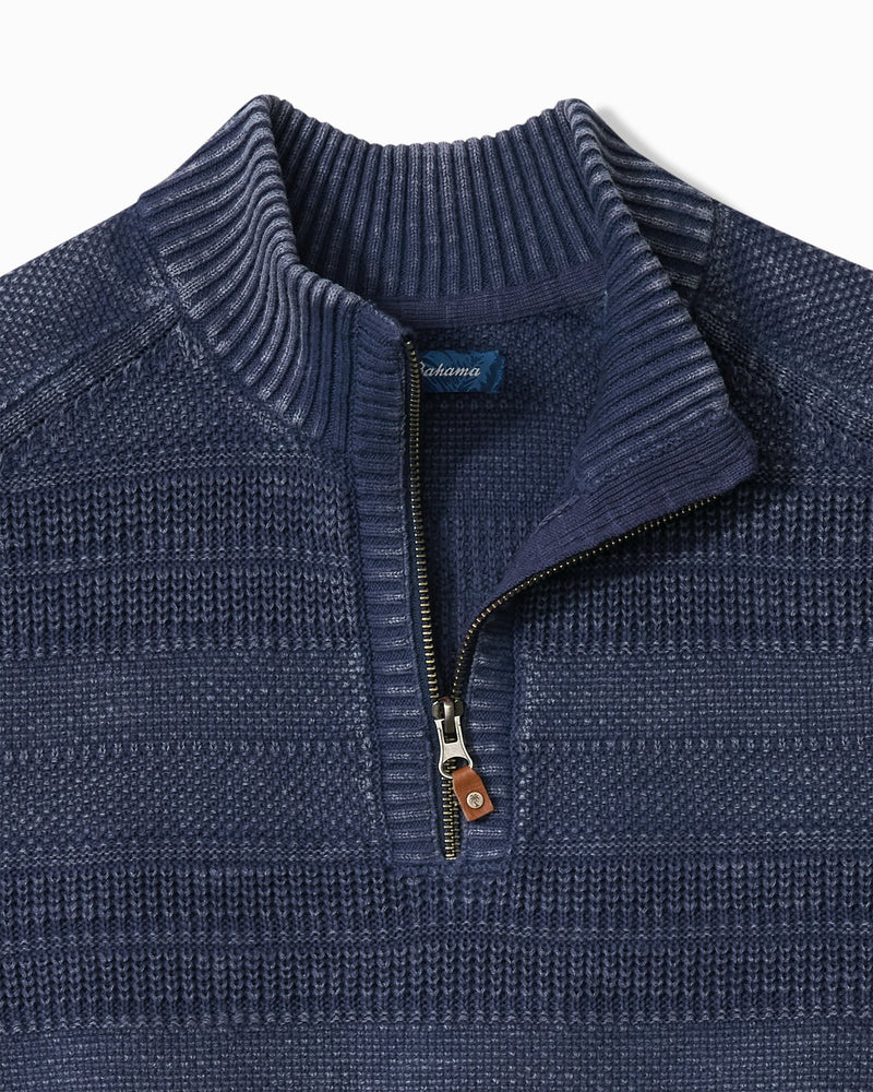 Tommy Bahama Saltwater Tides Textured Half-Zip Sweater