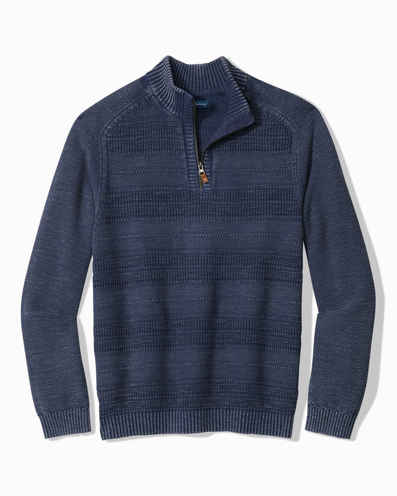 Tommy Bahama Saltwater Tides Textured Half-Zip Sweater
