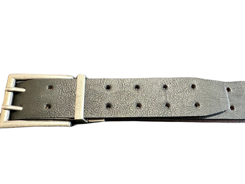 Custom Leather Double Prong Reversible Belt