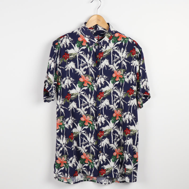 Soul of London Floral Short sleeved Sport Shirt
