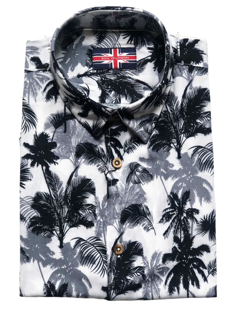 Soul of London Floral Short sleeved Sport Shirt