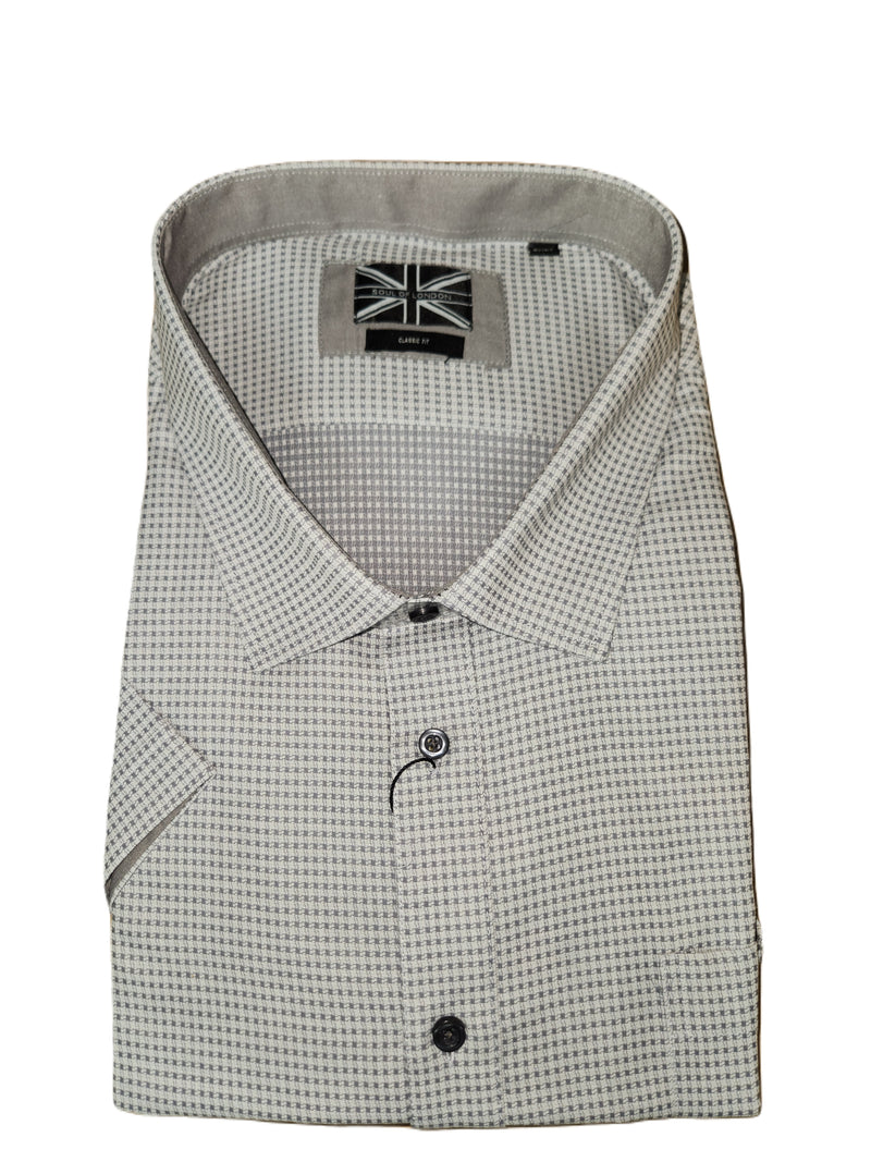 Soul of London Cotton Stretch Short sleeved Shirt