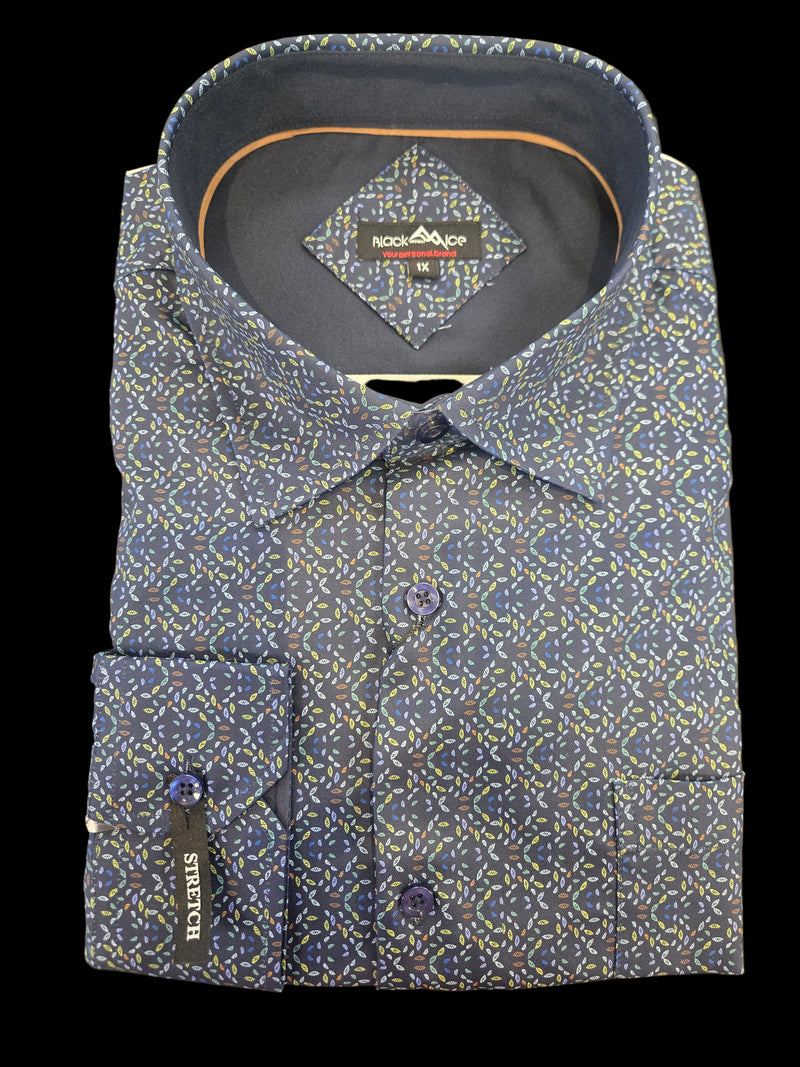 Black Ice Long Sleeve Sport Shirt