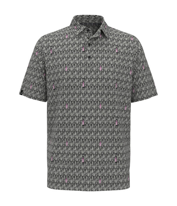 Callaway Scotch Novelty Print Short Sleeve Golf Polo Shirt