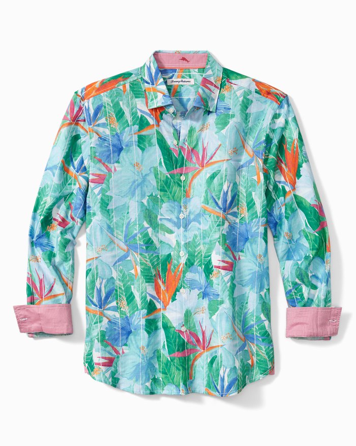 Tommy Bahama Barbados Breeze Airy Blooms Stretch Linen Shirt