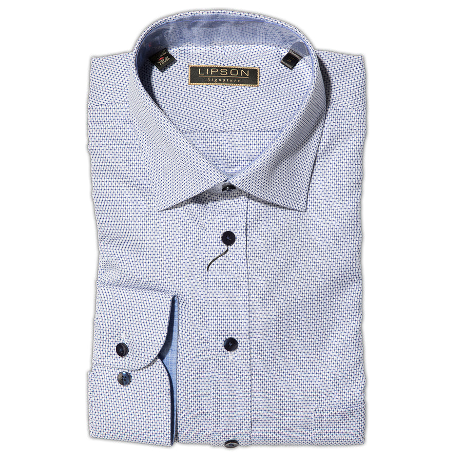 lipson dress shirts Jack Lipson Signature Men's Light Blue Designer Vintage Dress Shirt Size 18