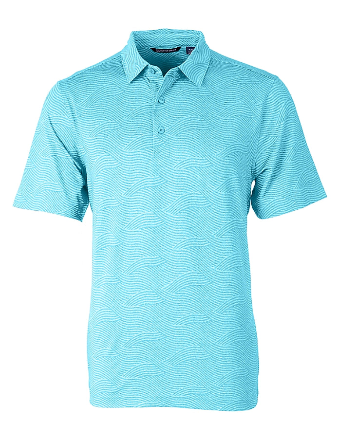 Cutter & Buck Forge Heather Wave Print Polo
